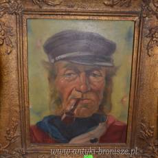OlejNaDesce - Portret "Marynarz" - podpisany, w ramie w stylu Art Nouveau - poz. 4430