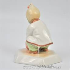 Dziecko z piłką art deco A. Sinkó Zsolnay węgierska porcelana lata 30te