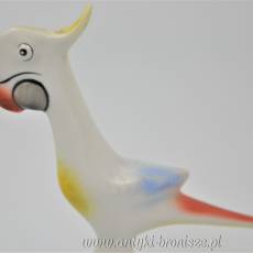 Papuga kakadu art deco Hollohaza Węgry lata 60-te dekoracja a'la picasso