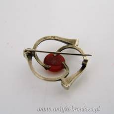 Broszka z agatem srebro 950