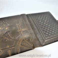 Secesyjna okładka albumu na fotografie skóra ok.1900r 28/23cm