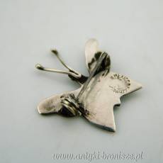 Broszka motyl z masą perłową srebro 925 Mexico