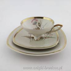 Filiżanka porcelanowa (trio) Niemcy Bawaria Porzellanfabrik Mitterteich A.G. 1931-1945r.