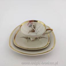 Filiżanka porcelanowa (trio) Niemcy Bawaria Porzellanfabrik Mitterteich A.G. 1931-1945r.