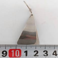 Kolczyki trójkątne przypominające napięte żagle srebro 925