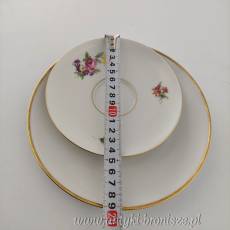 Filiżanka porcelanowa (trio) Niemcy Bawaria Kaiser-Porzellanmanufaktur Staffelstein K.G. ręcznie malowana