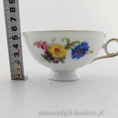 Filiżanka porcelanowa (trio) Niemcy Bawaria Kaiser-Porzellanmanufaktur Staffelstein K.G. ręcznie malowana
