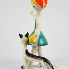 Czerwony Kapturek lalki projekt Ősz Szabó Antónia Hollohaza węgierskie figurki porcelanowe lata 60te