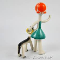 Czerwony Kapturek lalki projekt Ősz Szabó Antónia Hollohaza węgierskie figurki porcelanowe lata 60te