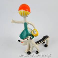 Czerwony Kapturek lalki projekt Ősz Szabó Antónia Hollohaza węgierskie figurki porcelanowe lata 60te