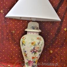 Lampa stołowa porcelana Limoges Francja lata60te wys.46cm