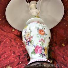 Lampa stołowa porcelana Limoges Francja lata60te wys.46cm