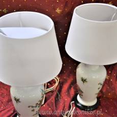 2 lampy sygnowane Porcelaine de Paris Francja połowa XXw