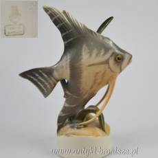 Ryba skalar Zsolnay M.Veres 15cm Węgry lata 30te
