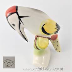 New Look dzięcioł porcelana Drasche Węgry pikasy lata 60-te wys.10cm