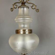Żyrandol KULA lampa szklana sufitowa antyczna