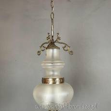 Żyrandol KULA lampa szklana sufitowa antyczna