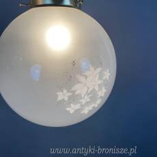 Żyrandol KULA lampa szklana sufitowa antyczna