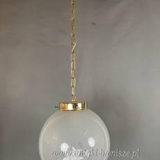 Żyrandol KULA lampa szklana sufitowa antyczna