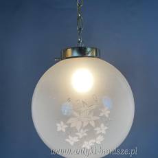 Żyrandol KULA lampa szklana sufitowa antyczna