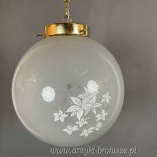 Żyrandol KULA lampa szklana sufitowa antyczna