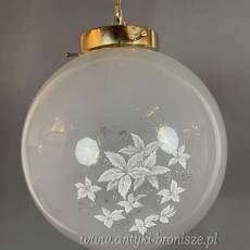 Żyrandol KULA lampa szklana sufitowa antyczna