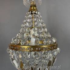 Antyczny żyrandol kryształowy GRUSZKA lampa sufitowa