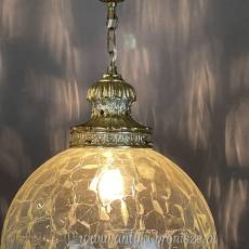 Żyrandol KULA, lampa szklana, sufitowa, antyczna
