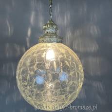 Żyrandol KULA, lampa szklana, sufitowa, antyczna