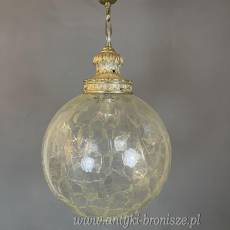 Żyrandol KULA, lampa szklana, sufitowa, antyczna