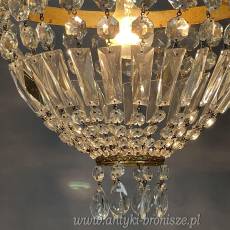 Antyczny żyrandol kryształowy GRUSZKA lampa sufitowa