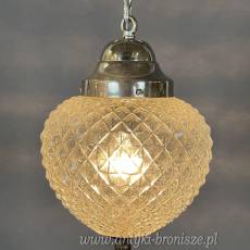 Żyrandol KULA, lampa szklana, sufitowa, antyczna