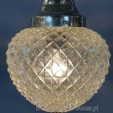 Żyrandol KULA, lampa szklana, sufitowa, antyczna