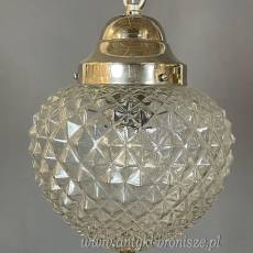 Żyrandol KULA, lampa szklana, sufitowa, antyczna
