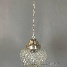 Żyrandol KULA, lampa szklana, sufitowa, antyczna