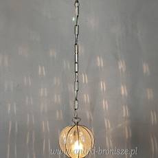 Żyrandol KULA, lampa szklana, sufitowa, antyczna