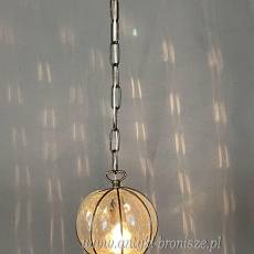 Żyrandol KULA, lampa szklana, sufitowa, antyczna