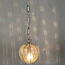 Żyrandol KULA, lampa szklana, sufitowa, antyczna