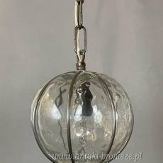 Żyrandol KULA, lampa szklana, sufitowa, antyczna