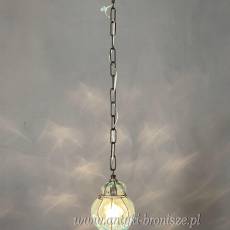 Żyrandol KULA, lampa szklana, sufitowa, antyczna