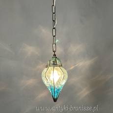 Żyrandol KULA, lampa szklana, sufitowa, antyczna