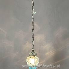 Żyrandol KULA, lampa szklana, sufitowa, antyczna