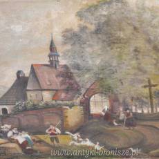 Olej na płycie  80 x 60 cm. podpisany J.Müller 1943r.