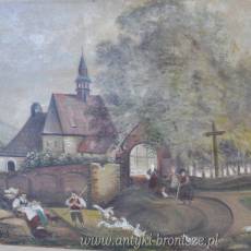 Olej na płycie  80 x 60 cm. podpisany J.Müller 1943r.