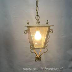 Żyrandol KULA, lampa szklana, sufitowa, antyczna