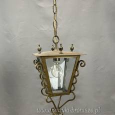 Żyrandol KULA, lampa szklana, sufitowa, antyczna