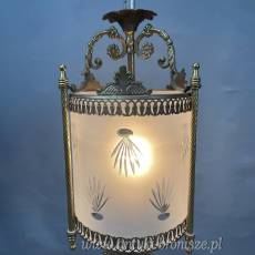 Żyrandol KULA, lampa szklana, sufitowa, antyczna