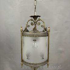 Żyrandol KULA, lampa szklana, sufitowa, antyczna