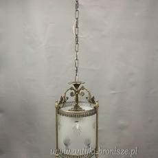 Żyrandol KULA, lampa szklana, sufitowa, antyczna