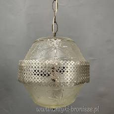 Żyrandol KULA, lampa szklana, sufitowa, antyczna